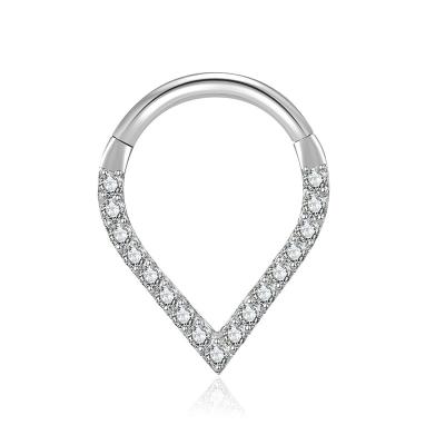 China Drop Hinged Septum Clicker Segment Nose Ring Lip Ear Cartilage Daith Body Piercing FASHIONABLE for sale