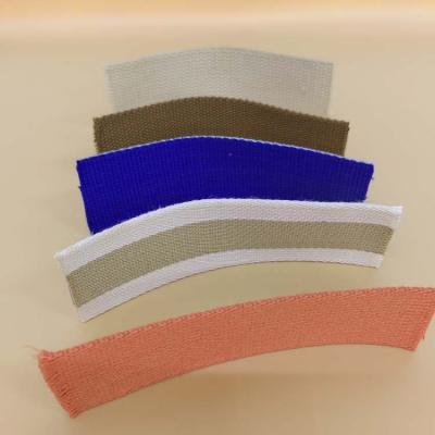 China Viable Direct Supply Flat Factory Cotton Webbing Spotlight 2 Striped Cotton Webbing for sale