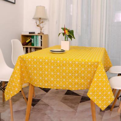 China Custom Wholesale Geometry Table Cloth Cotton Tablecloth Waterproof Decoration For Home Dining Decor for sale