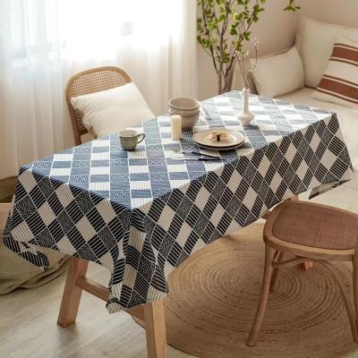 China Factory Direct Wholesale Waterproof Printed Washable Pattern Geometry Design Table Cover For Kitchen Dining Table Top for sale