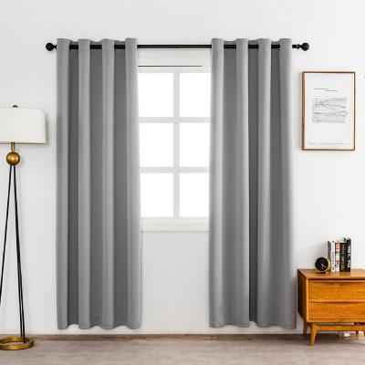 China Blackout Grommet Fashion Blackout Curtains Polyester Fabric Curtains For Living Room Windows Curtain For Home for sale