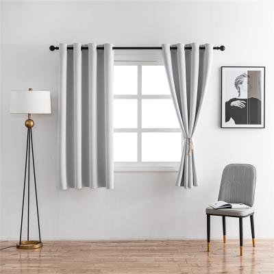 China Grayish White Blackout Grommet Thermal Insulated Room Car Sun Shade Darkening Curtain For Bedroom, Living Room From China for sale