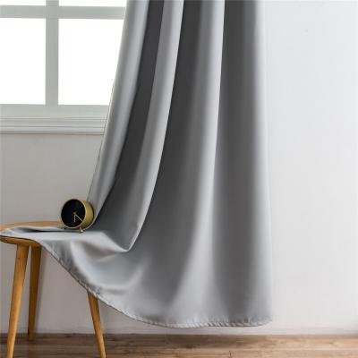 China Home Blackout Luxury Polyester Fabric Blackout Curtains Custom Made Curtains Blackout With Grommet Top For Bedroom for sale