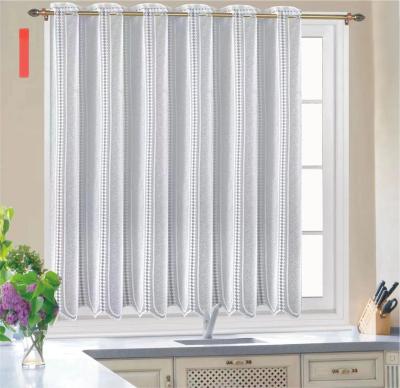 China Wholesale cheap geometric pattern window embroidery semi sheer blackout curtins curtains for kitchen for sale