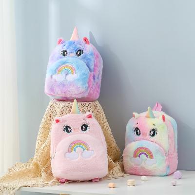 China Other Toddler Mini Lovely Plush Unicorn Plush Toy Backpack Adult Unicorn Plush Backpack For Girls Children for sale