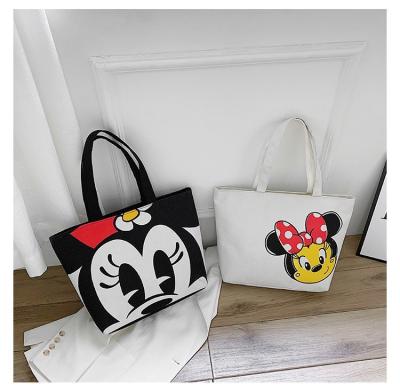 China 2022 New Fashion Designer Brands Purse Famous Designer Brands Organizer Women's Large Waterproof Travel Bag Canvas Tote Minnie Mickey Mouse Handbag for sale