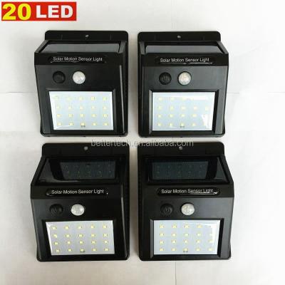 China Waterproof Garden Wall Motion Sensor Led Security Garden Outdoor Solar Powered Led Lamp for sale