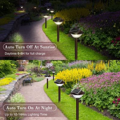 China Upgraded IP65 Waterproof + Solar Landscape Light Lamp 40 LED Outdoor Solar Garden Stake Lights For Patio Lawn for sale