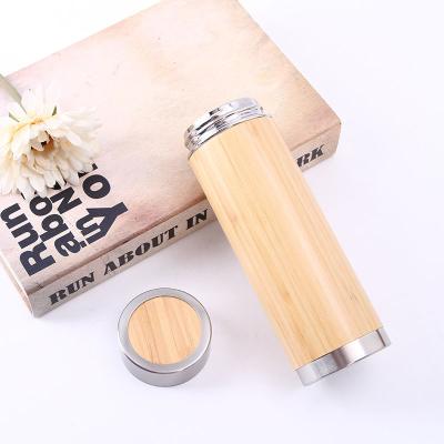 China Custom PORTABLE Wholesales BPA Free Thermos Bamboo Vacuum Flask, Stainless Steel Vacuum Flask Stainless Steel Inner Bamboo Thermos for sale