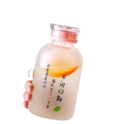 China Sustainable Water Cup With Straw Cups Simple Cool Cute Students Portable Water Bottle Summer for sale