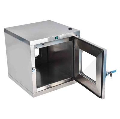 China Customized Transfer Window Clean Room Pass Box Electronic Mechanical Interlock Stainless Steel for sale