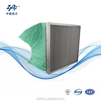 China 6-Pocket Aluminum/Galvanized Steel Air Filter Replacement For Mid Air Purification HVAC Systems for sale