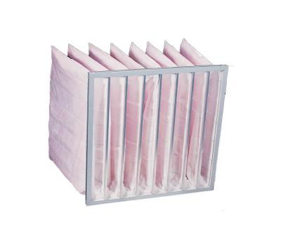 China Customizable Low Resistance Pocket Air Filter With 6pcs Bags Maximum Temperature ≤80C for sale