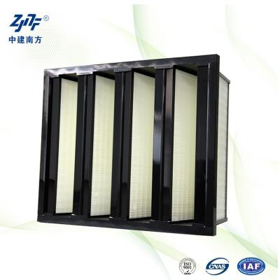 China HVAC System W Cell V Bank Air Filter 99.99% For Cleanroom Laminar Flow Hood for sale