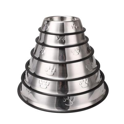 China Best Selling Custom High Quality Different Size Non-automatic Stainless Steel Dog Bowl Wholesale for sale