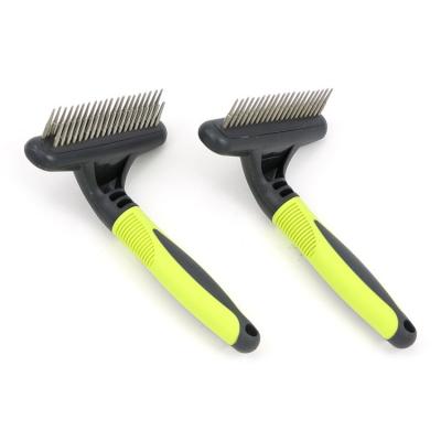 China New H series stainless steel viable dog&cat brush plastic rake row single and double row pet comb for sale