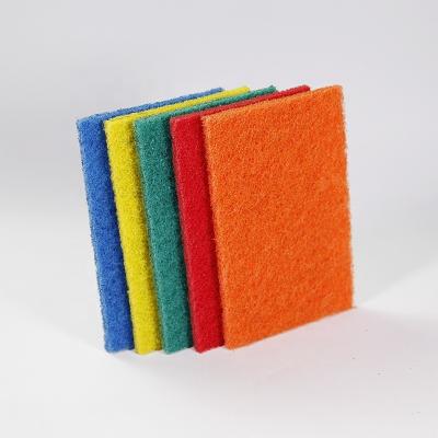 China Faith Viable Top Colors Abrasive Pad Kitchen Cleaning Scrubber Cheap Scrubber Pad Plate Scrubber for sale