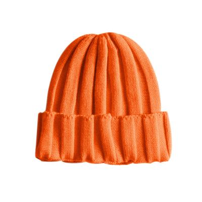 China Soft touch feeling 4-8years old children candy color knitted simple fashion simple 17colors unsex winter hat for sale