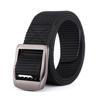 China Nylon Webbing + Men's Zinc Alloy Automatic Buckle Buckle Outdoor Quick Dry Nylon Tactical Belt for sale