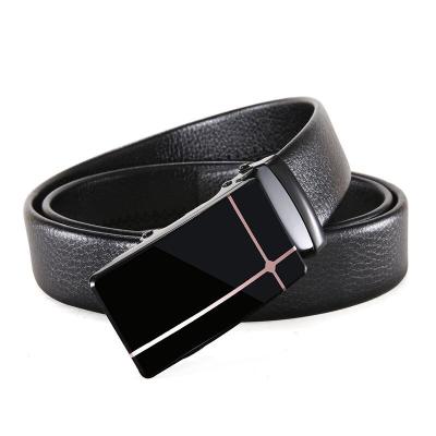 China PU Business PU Men Selling Comfy Whole Buckle Automatic Acrylic Soft Superfine Fiber Leather Belt for sale