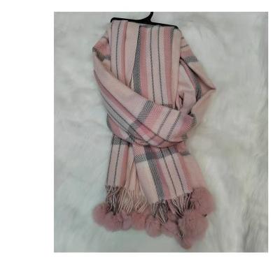 China European American women soft silk wint big size 100% polyester pashmina feeling scarf cappa shawl with tassels for sale