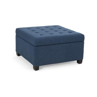 China (Other) Simplicity Customization Adjustable Modern Universal Gray Fabric Art Cloth Storage Box Upholstered Stool for sale