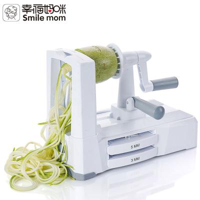 China Sustainable Stainless Steel 5 Blades Vegetable Spiralizer Mama Smile Spiralizer Slicer Vegetable Spiralizer for sale