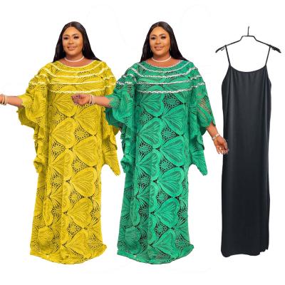 China Polyester Embroidery Lace Trim Moroccan Kimono Muslim Scarf Plus Size Kaftan Istanbul Boubou African Formal Dress for sale