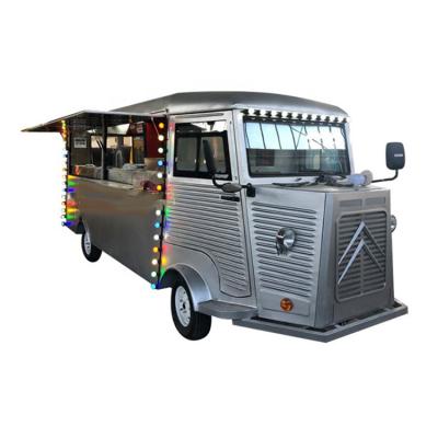 China Commercial catering 2024Electric Food Truck Mobile Bar Street Cafe Customized Stainless Steel Dining Car for Sale for sale