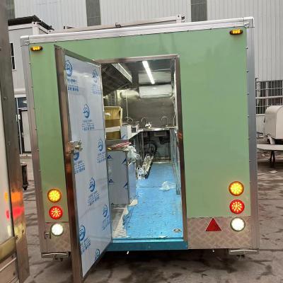 China Vegetable processing plant Fully Equipped Food Truck for Sale Europe Customized Concession Bubble Tea Coffee Vending Cart Food Trailer for sale