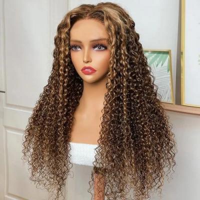 China Full Lace Front Wig Human Hair Wigs Virgin Brazilian Deep Curly Frontal Hair Wholesale Silky Straight HD Wave Hair For Black Women for sale