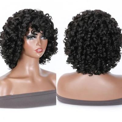 China Wholesale Short Water Wave Hair Wigs, Pixie Wigs For Black Women, Cheap Natural Color Glueless Wigs Hair for sale