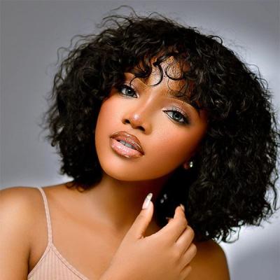 China Wholesale Hair Bob Wig, HD 360 Short Curly Curl Full Lace Front Human Hair Bob Wig For Black Women for sale