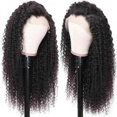 China Deep Wave HD Lace Full Virgin Brazilian Hair Wigs Deep Wave Curly Transparent Lace Front Human Hair Wigs For Black Women for sale