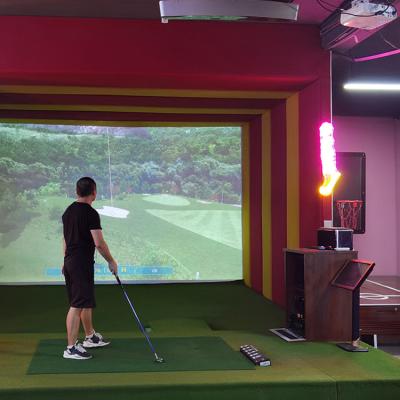 China Backyard Indoor Home Golf Hitting Cage Golf Practice Simulator Room With 1 Infrared for sale