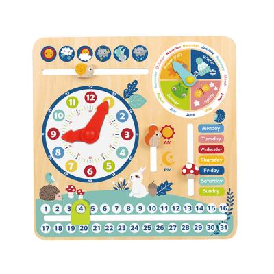 China 2021 Wholesale High Quality Colorful/Safe/Environmental Kids Early Learning Calendar Wooden Toy Educational Toy for sale