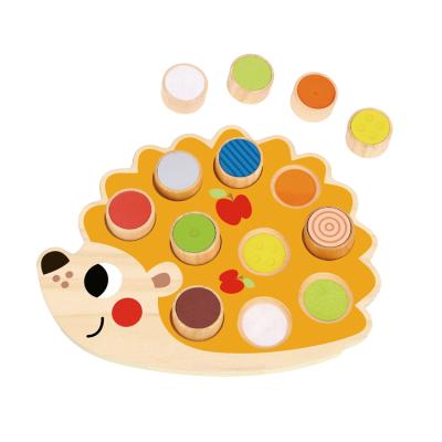 China 2021 New Games Kid's Colorful/Safe/Environmental Creative Sensory Hedgehog Wooden Toy for sale