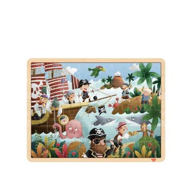 China Toy New Release Kids Cartoon Pirate Wooden Jigsaw Jigsaw Puzzle Jigsaw Puzzle for sale