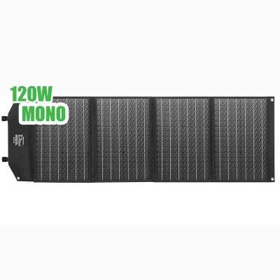 China High-transmittance and low reflection 120W portable solar panel for foldable power plant for RV camping off grid outdoor CA345-SL for sale