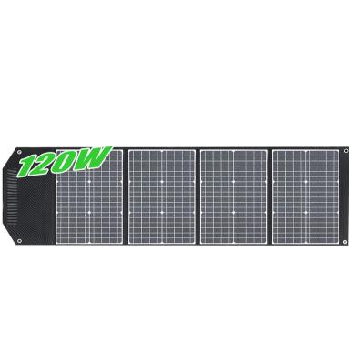 China Portable Portable 120W Solar Panel with QC 3.0, USB Type C Output, Off Grid Backup Power Supply for Outdoor RV Camping Travel CA351-SL for sale