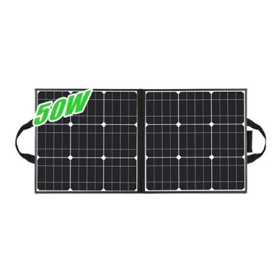 China 50W 18V Portable Portable Solar Panel Foldable Solar Charger with 5V USB 18V DC Output Smartphone Compatible Portable Generator CA359-SL for sale