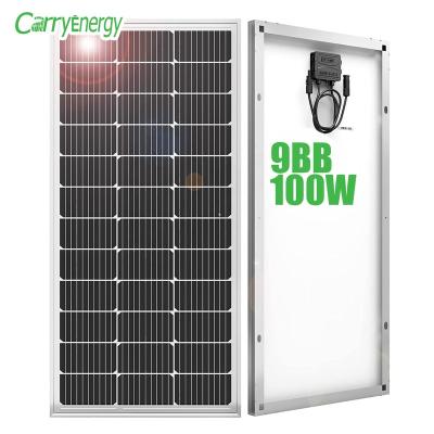 China Wholesale High Efficiency Module PV 100W Solar Panels RV Module PERC Half Cell Solar Panels Prices CA-1001 210mmx210mm for sale