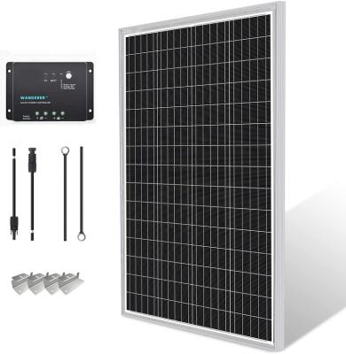 China High-transmittance and low reflection 100 Watt 12 Volt Solar Panel Monocrystalline Initiator Kit With 100W CA109-SL for sale