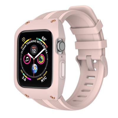 China Luxury 38mm 42mm 40mm 44mm For Apple Watch Fashion Silicon Bands For Apple Watch Silicone Band for sale