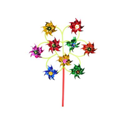 China PP+PET Low Price Mini Toy Windmill Plastic Garden Decorative Sun for sale