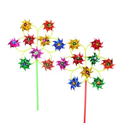 China PP+PET Garden Sunshine Reflective Children's Best Selling Toy Windmills for sale