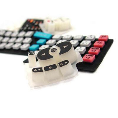 China Button Remote Control Lsr Keypad Parts Custom Silicone Rubber Keypad Switch PC Keyboard for sale