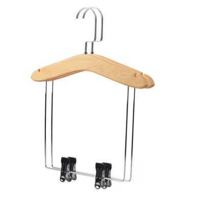 China Contemporary Wholesale Hot Sale Kids Clothes Suit Hanger Wooden Baby Clothes Hanger For Kids Clothing for sale