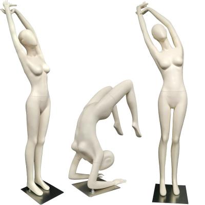 China Other Full Body Fiberglass Yoga Sports Manikin Wholesale Female Muscle Display Yoga Mannequin for sale