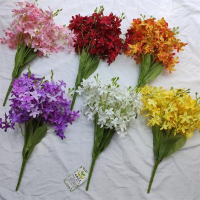 China European Straight Hair Plastic Silk Flower Maker Spot Flower Cloth Fabric Yarn Peony Bouquet for sale